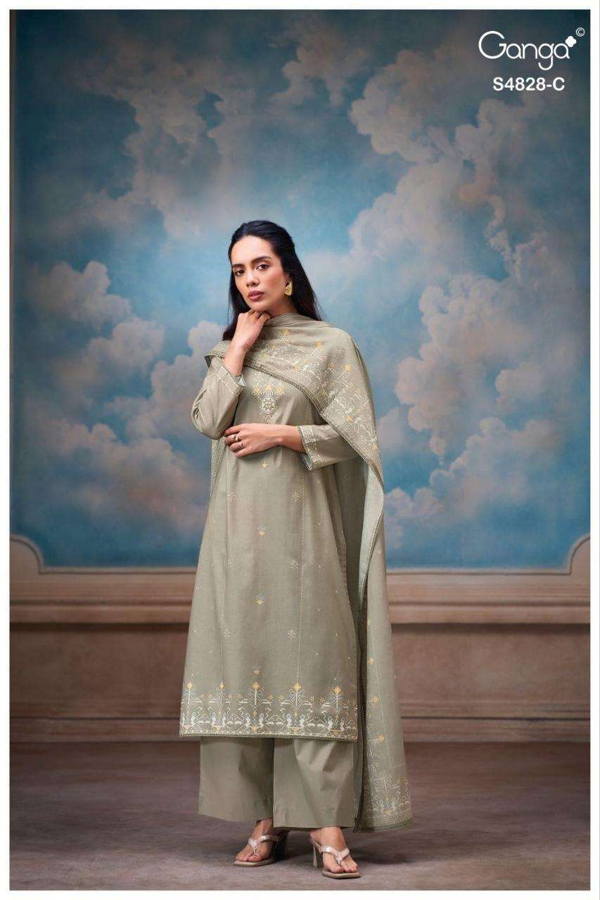 Ganga Fashion Riyanshi 4828 Premium Cotton Dress Material - Amrah Wholesale