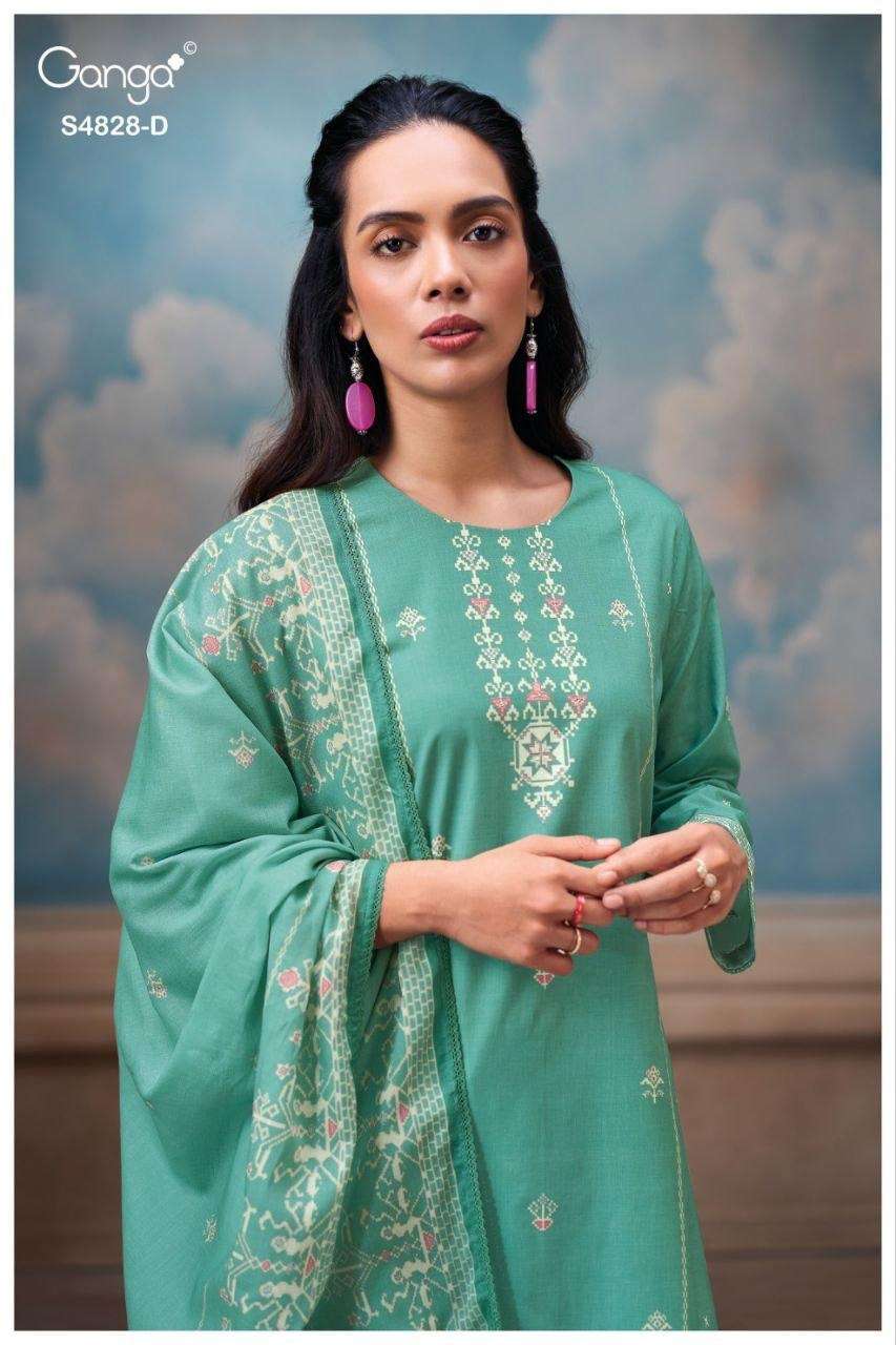 Ganga Fashion Riyanshi 4828 Premium Cotton Dress Material - Amrah Wholesale