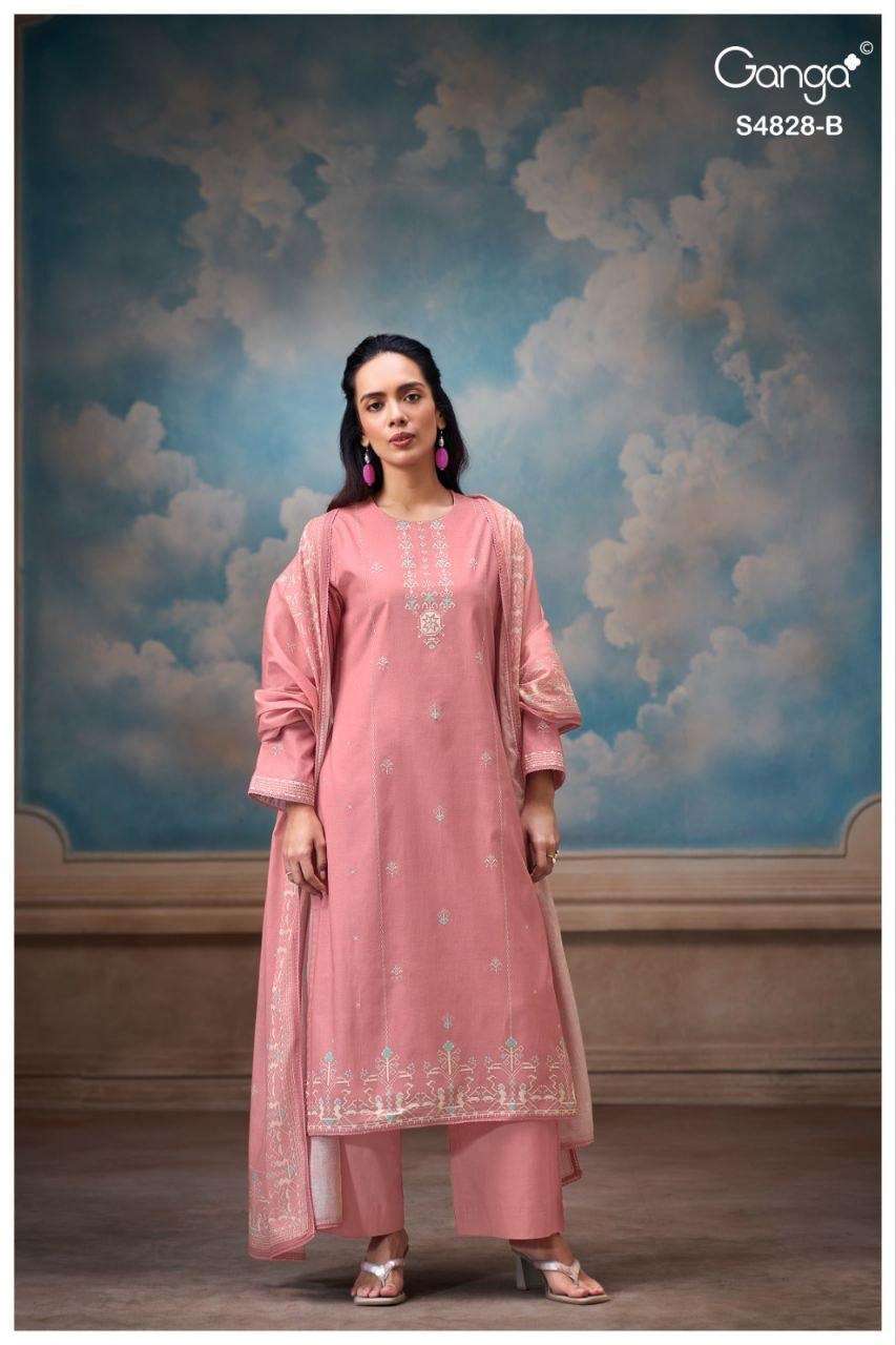 Ganga Fashion Riyanshi 4828 Premium Cotton Dress Material - Amrah Wholesale