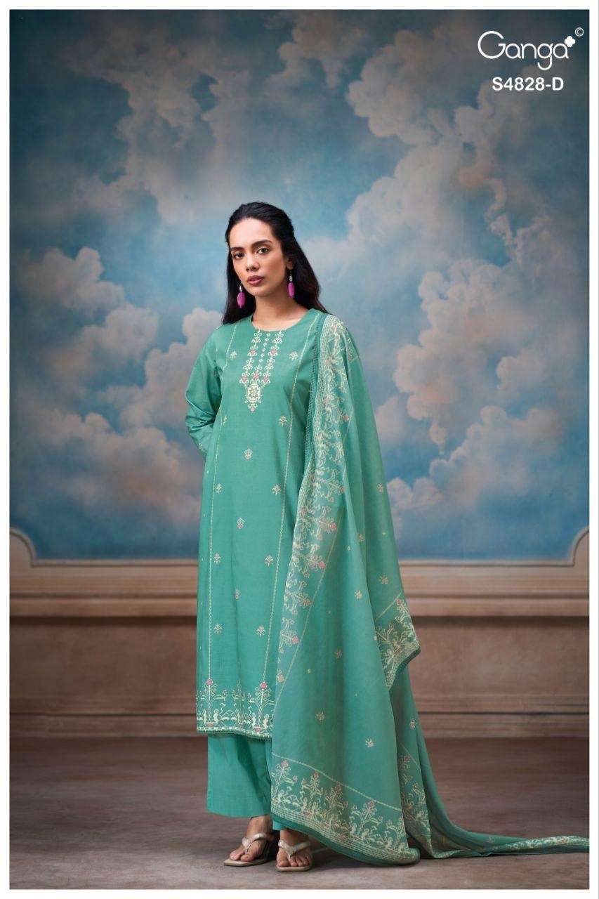 Ganga Fashion Riyanshi 4828 Premium Cotton Dress Material - Amrah Wholesale