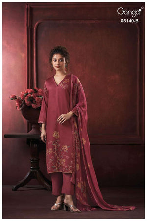 Ganga Fashion Romina 5140 Premium Cotton Satin Dress Material