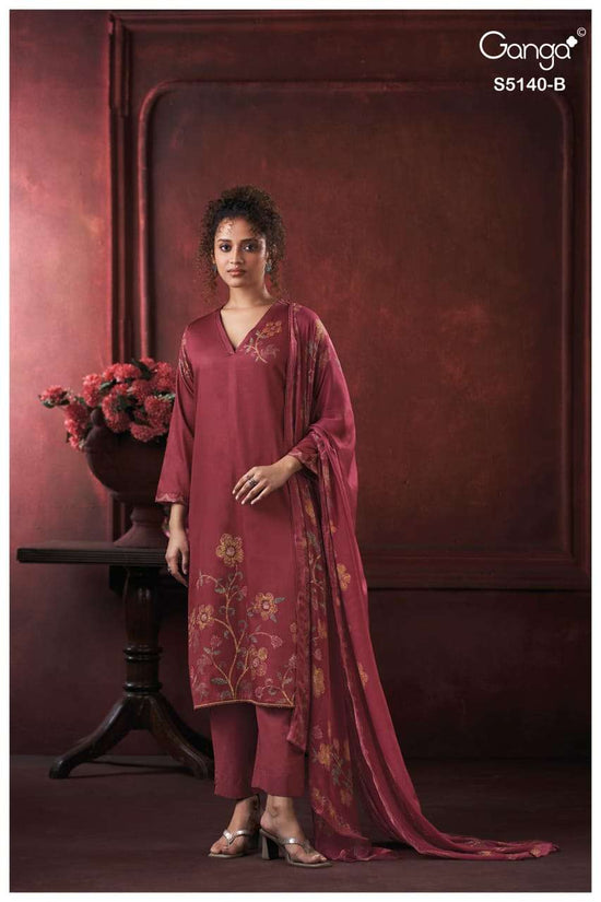 Ganga Fashion Romina 5140 Premium Cotton Satin Dress Material