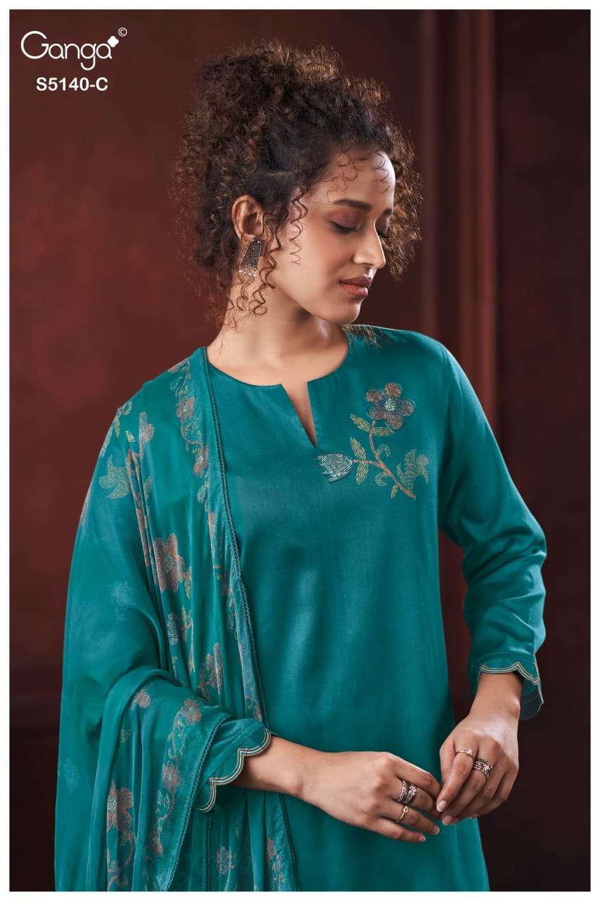 Ganga Fashion Romina 5140 Premium Cotton Satin Dress Material