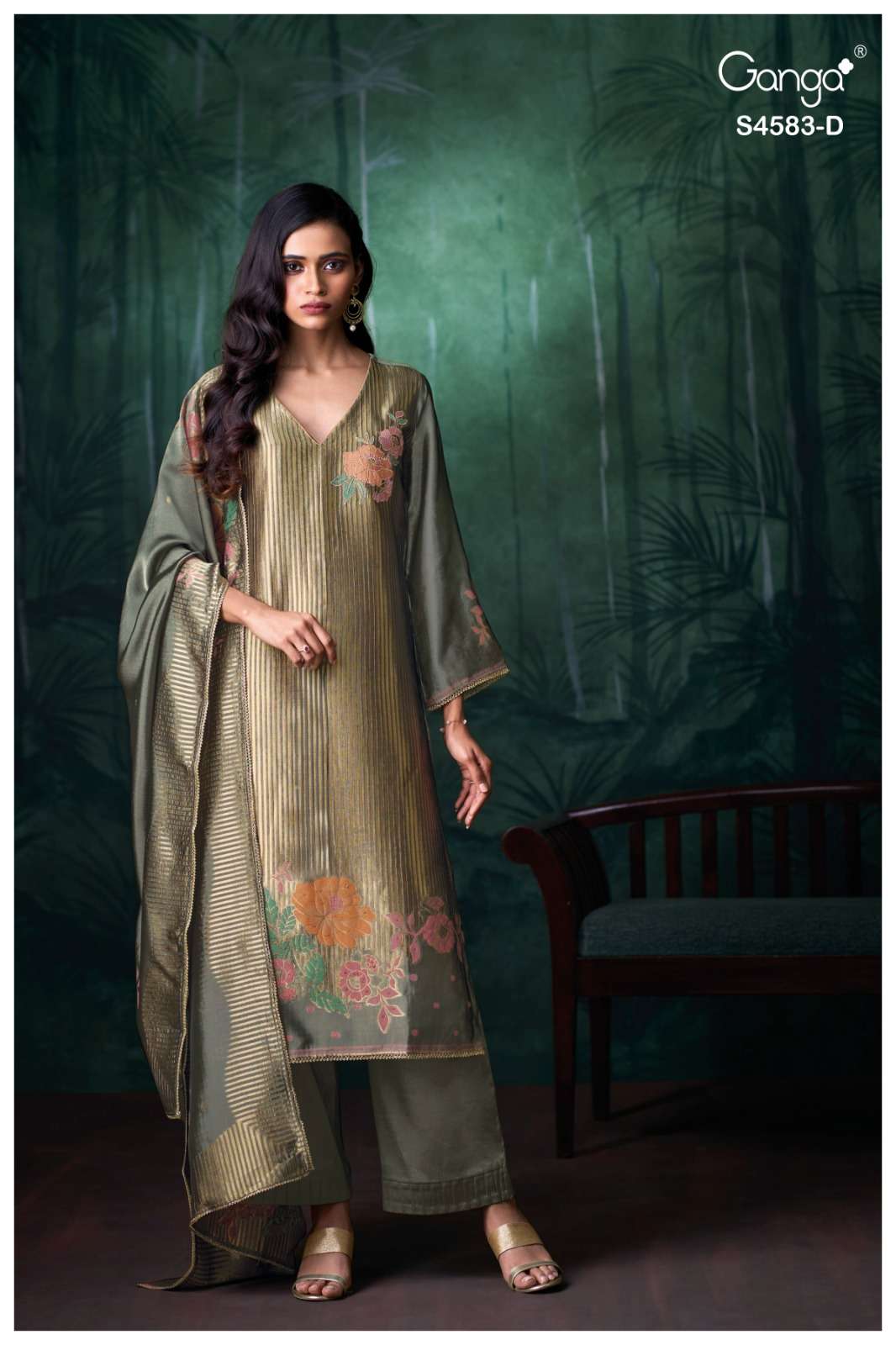 Ganga Fashion Rostha 4583 Pure Viscose Woven Silk Jacquard Designer Dress Material