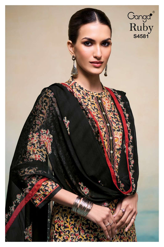 Ganga Fashion Ruby 4518 Premium Cotton Dress Material - Amrah Wholesale