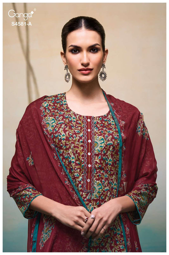 Ganga Fashion Ruby 4518 Premium Cotton Dress Material - Amrah Wholesale