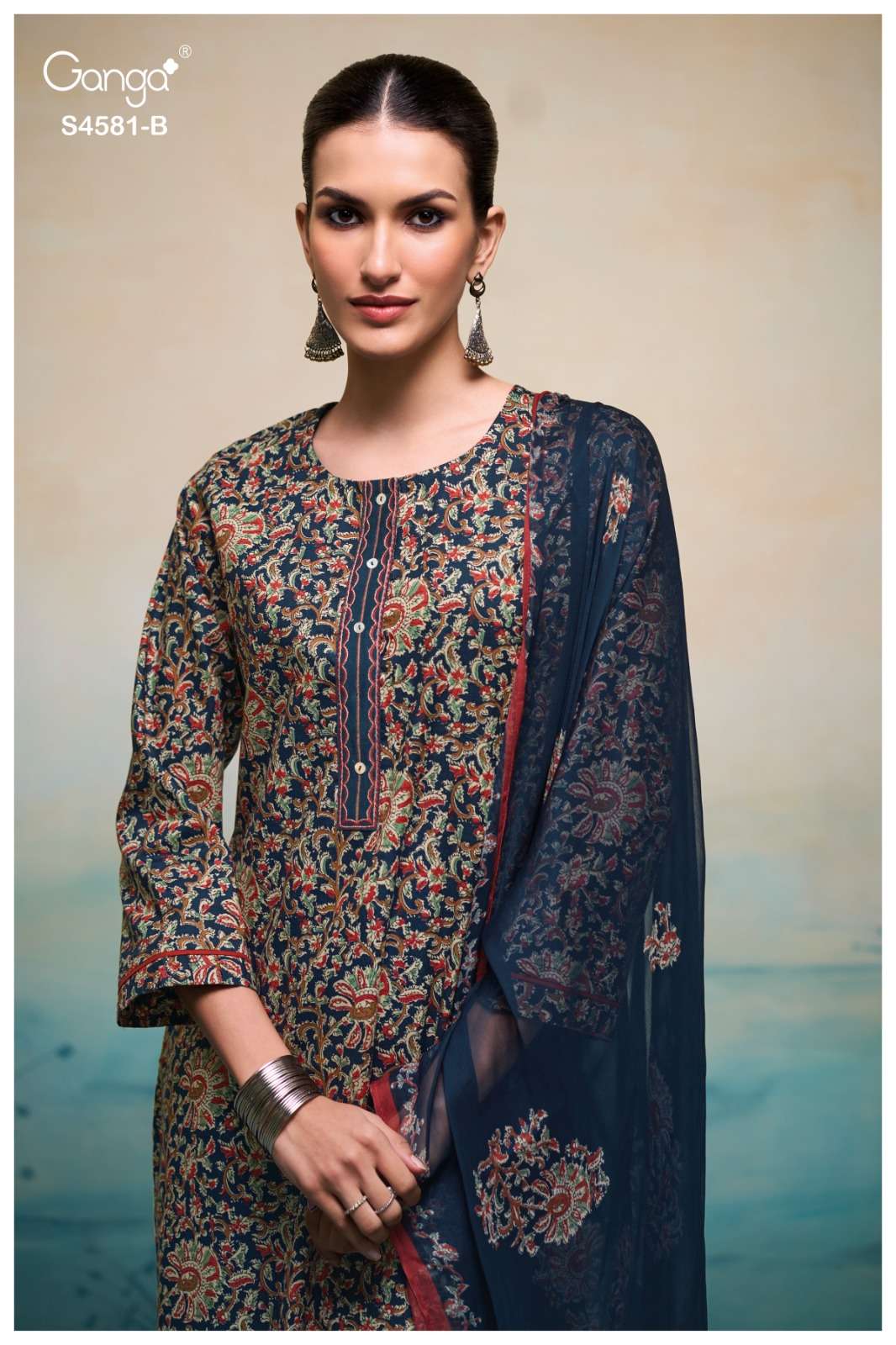 Ganga Fashion Ruby 4518 Premium Cotton Dress Material - Amrah Wholesale