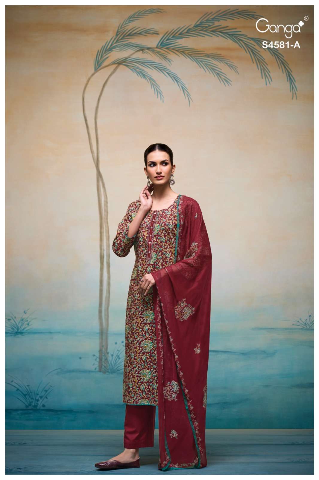 Ganga Fashion Ruby 4518 Premium Cotton Dress Material - Amrah Wholesale