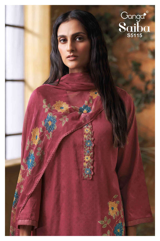 Ganga Fashion Saiba 5115 Cotton Satin Dress Material