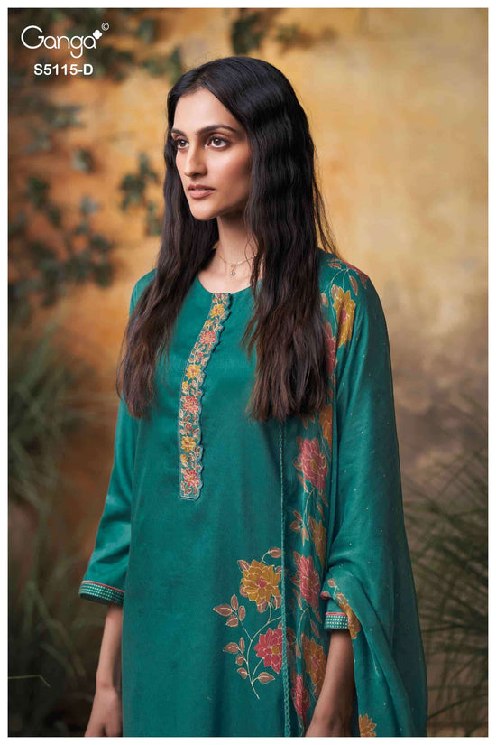 Ganga Fashion Saiba 5115 Cotton Satin Dress Material