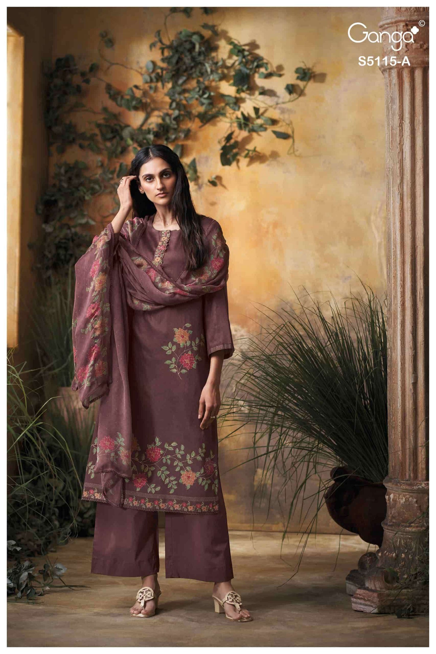 Ganga Fashion Saiba 5115 Cotton Satin Dress Material