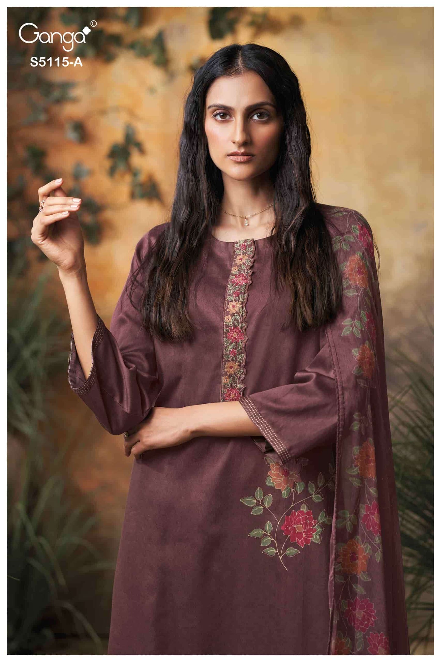 Ganga Fashion Saiba 5115 Cotton Satin Dress Material