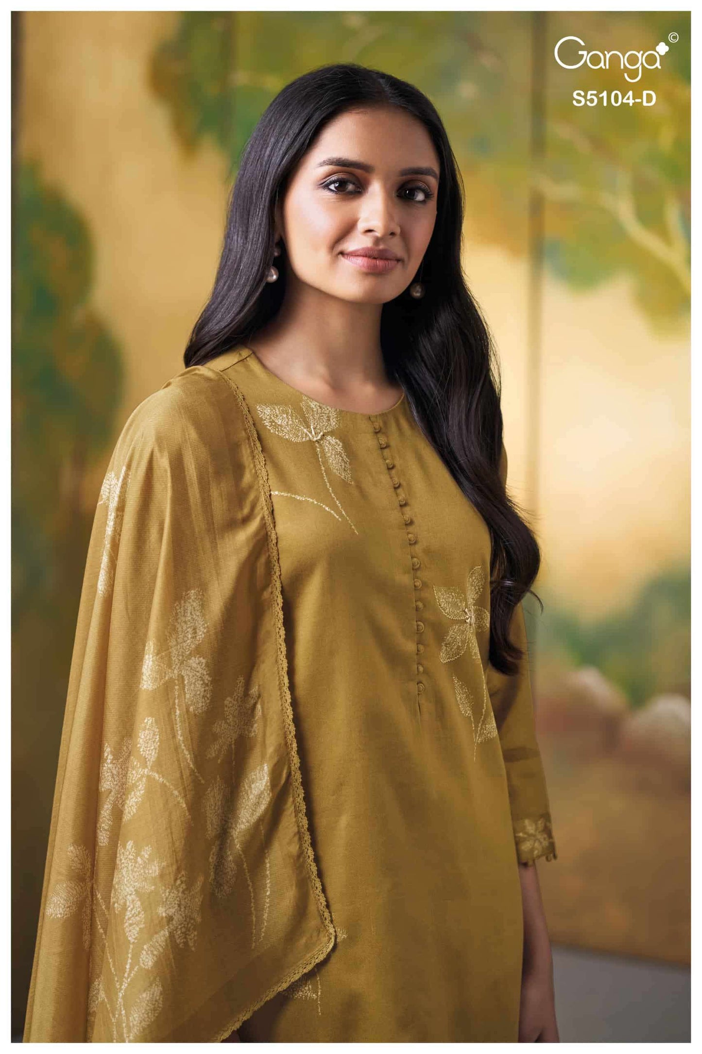 Ganga Fashion Saidnya 5104 Fancy Cotton Satin Dress Material