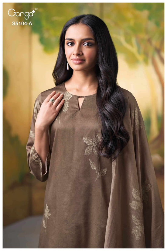 Ganga Fashion Saidnya 5104 Fancy Cotton Satin Dress Material