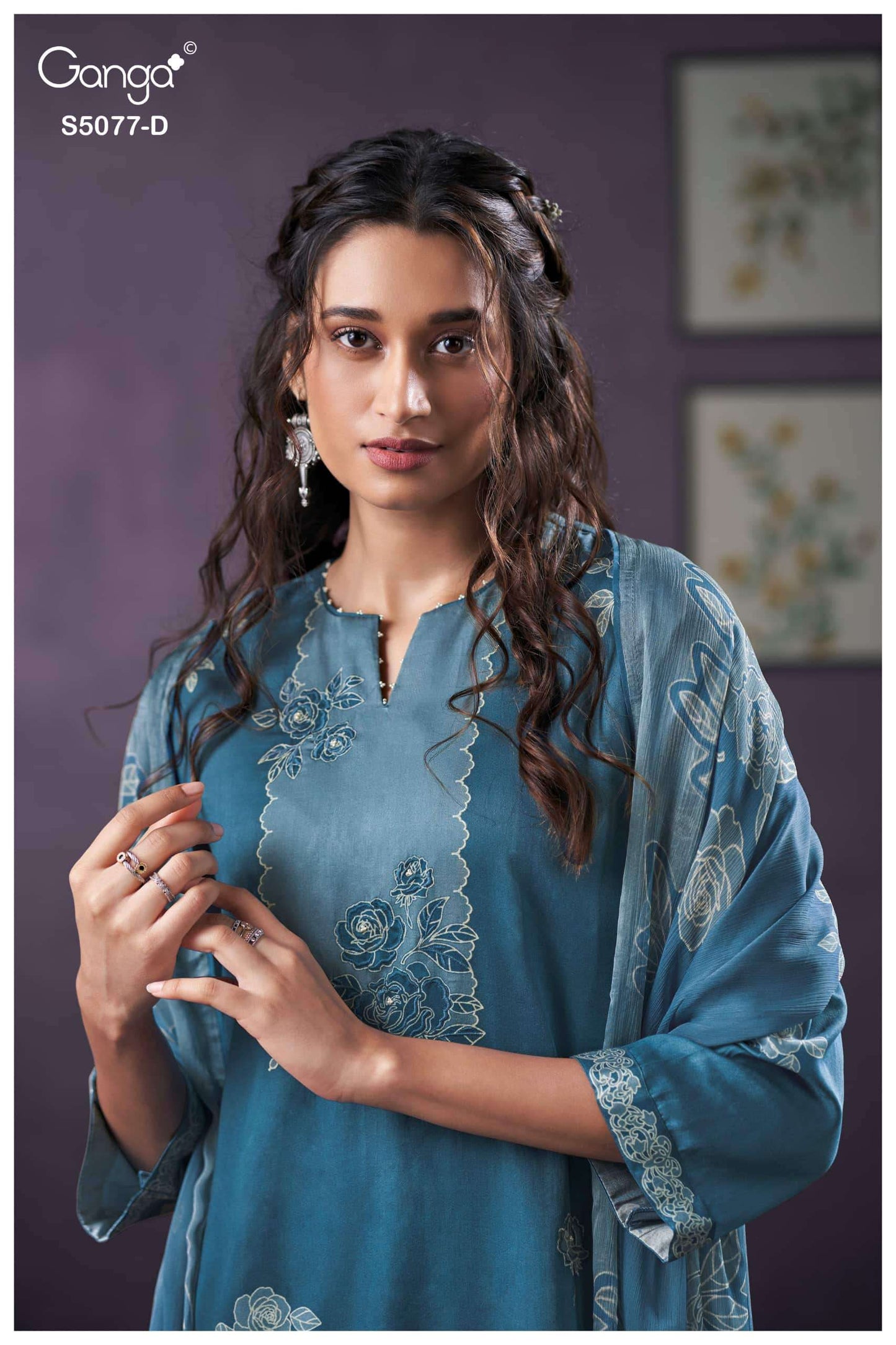 Ganga Fashion Sanjeeda 5077 Premium Cotton Satin Dress Material