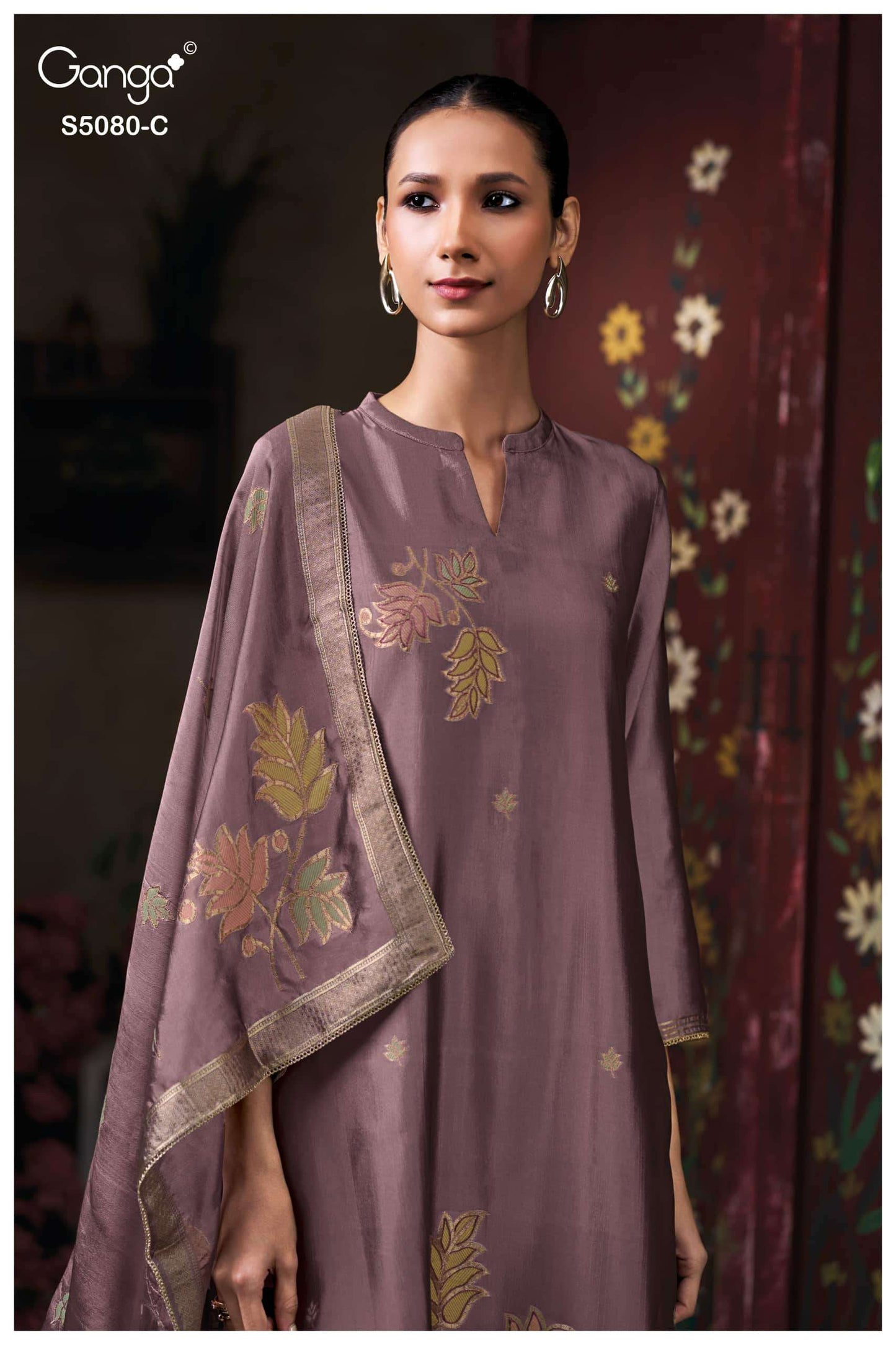 Ganga Fashion Saoirse 5080 Pure Viscose Silk Jacquard Dress Material
