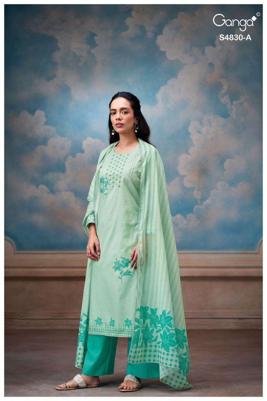 Ganga Fashion Siennae 4830 Premium Cotton Dress Material - Amrah Wholesale