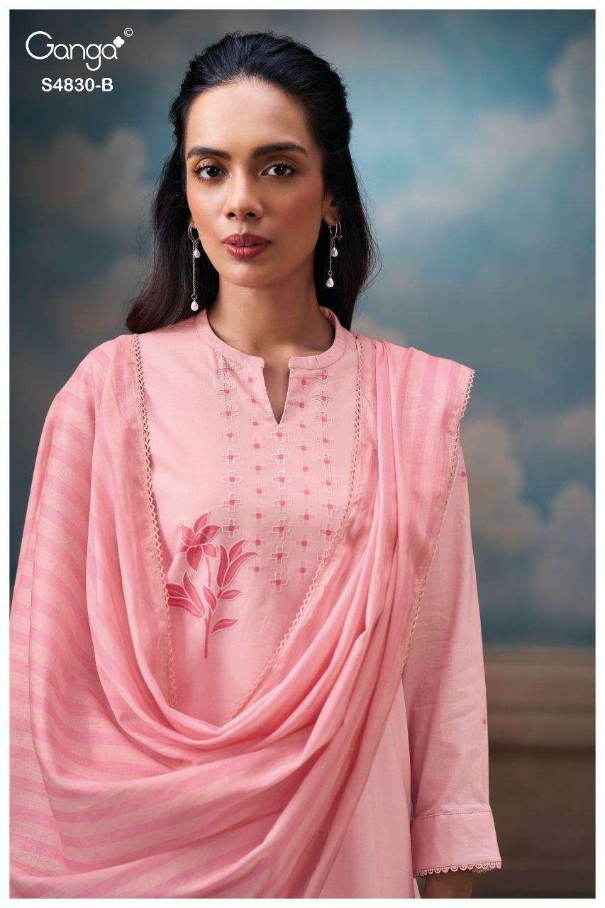 Ganga Fashion Siennae 4830 Premium Cotton Dress Material - Amrah Wholesale