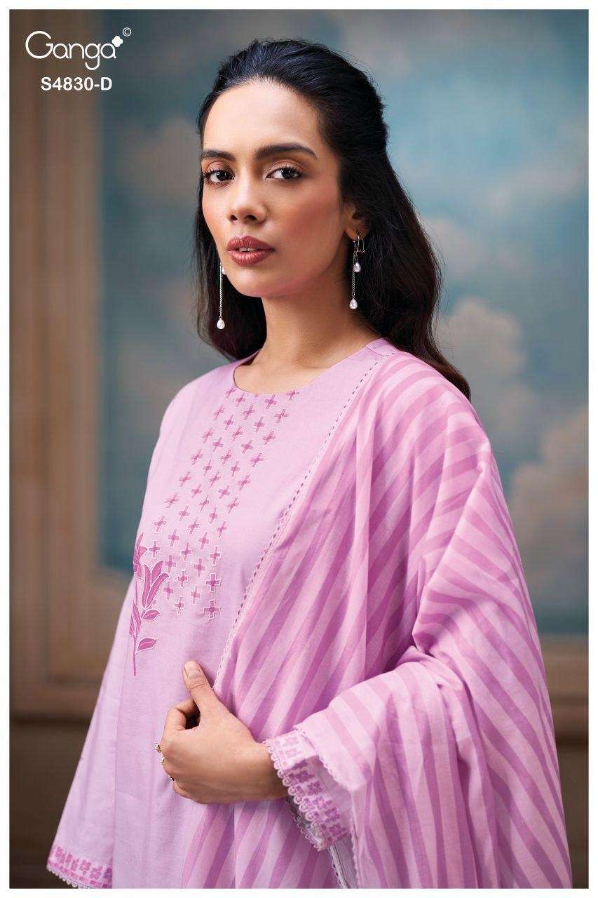 Ganga Fashion Siennae 4830 Premium Cotton Dress Material - Amrah Wholesale
