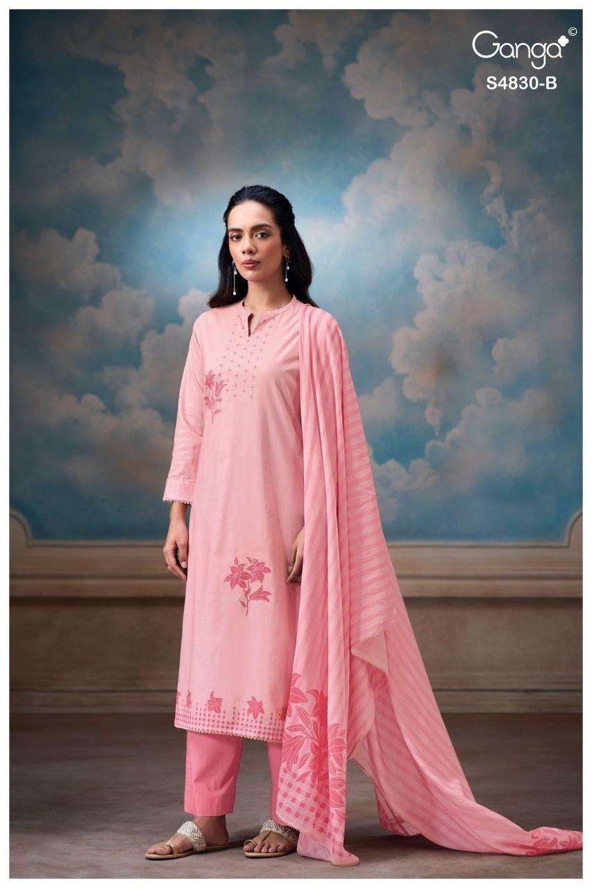 Ganga Fashion Siennae 4830 Premium Cotton Dress Material - Amrah Wholesale