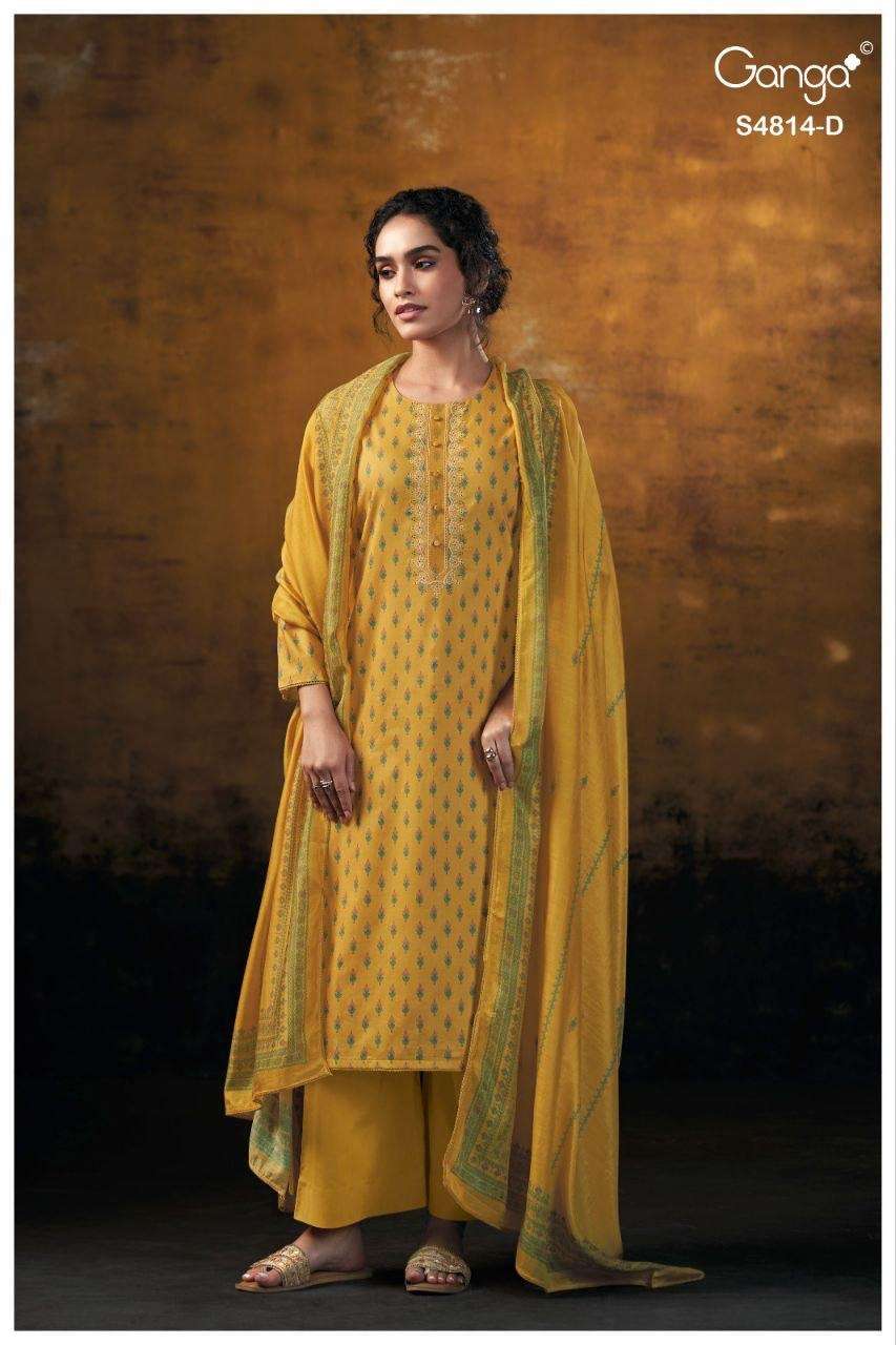 Ganga Fashion Sravanthi 4814 Premium Cotton Dress Material - Amrah Wholesale