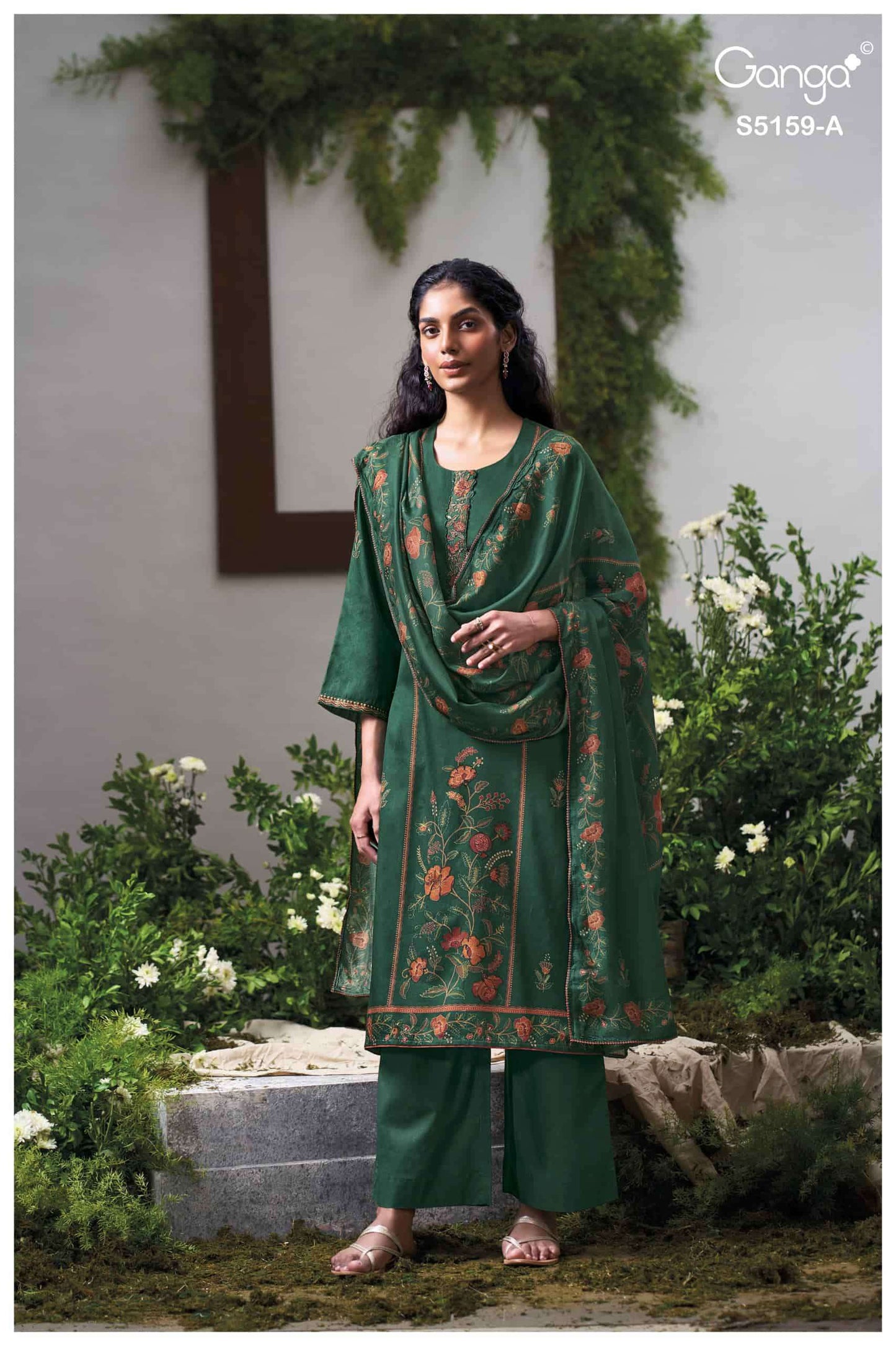 Ganga Fashion Sukriti 5159 Premium Cotton Satin Dress Material