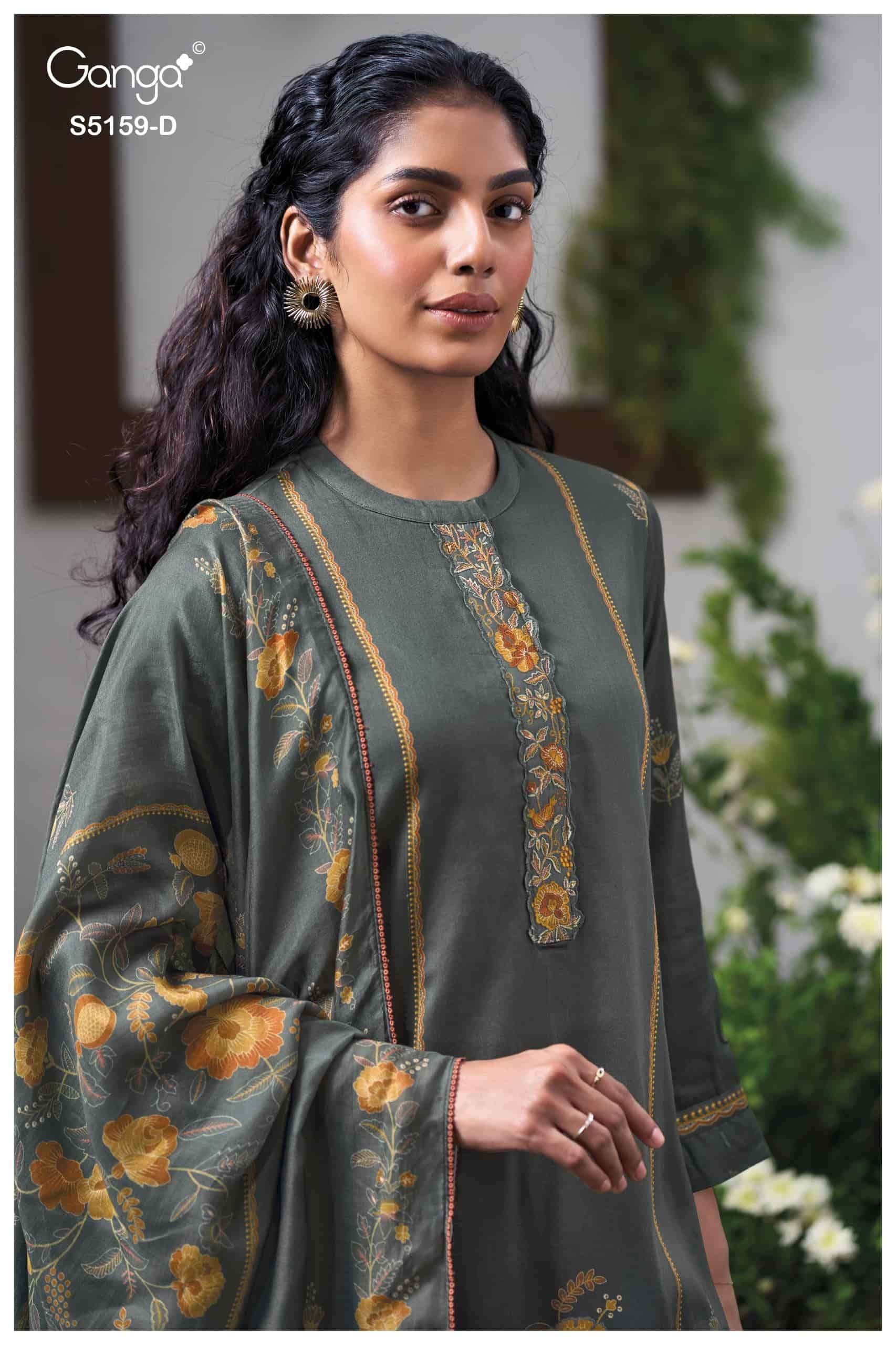 Ganga Fashion Sukriti 5159 Premium Cotton Satin Dress Material