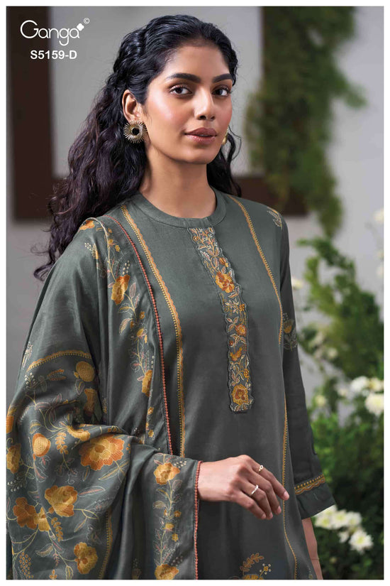 Ganga Fashion Sukriti 5159 Premium Cotton Satin Dress Material