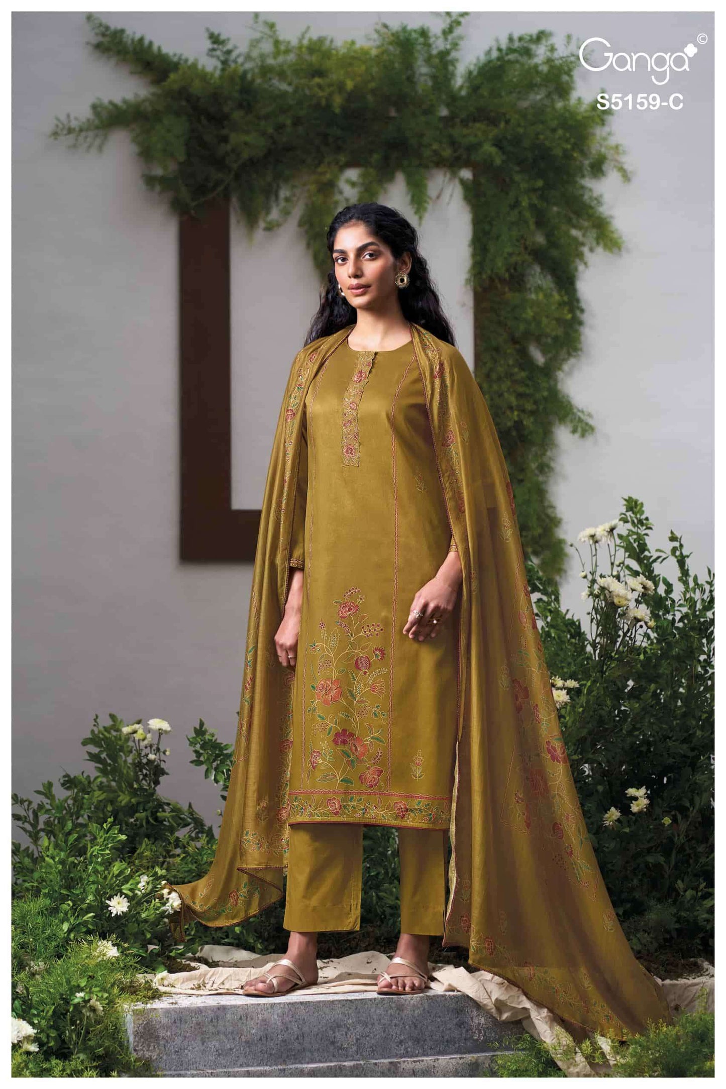 Ganga Fashion Sukriti 5159 Premium Cotton Satin Dress Material
