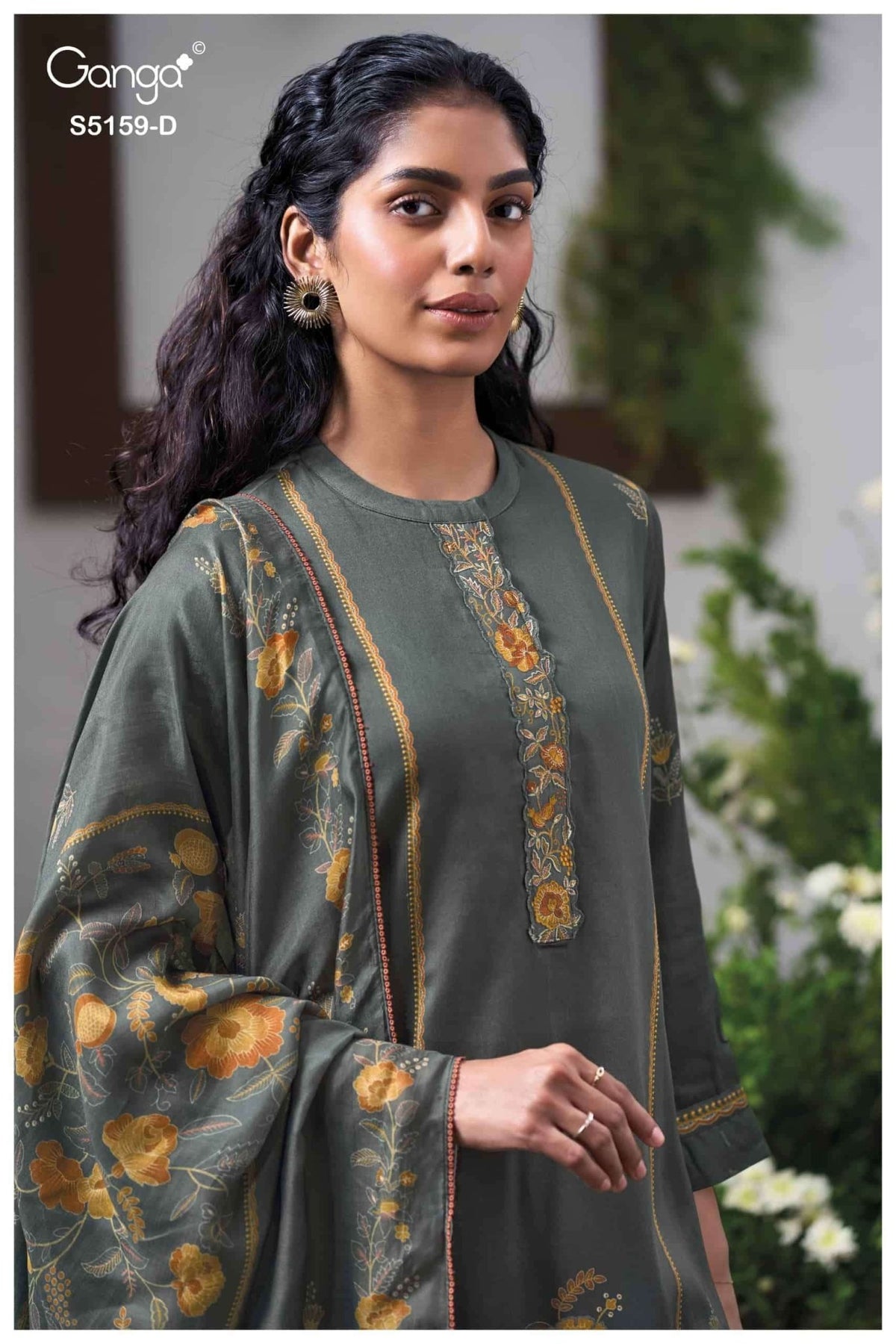 Ganga Fashion Sukriti 5159 Premium Cotton Satin Dress Material - Amrah Wholesale