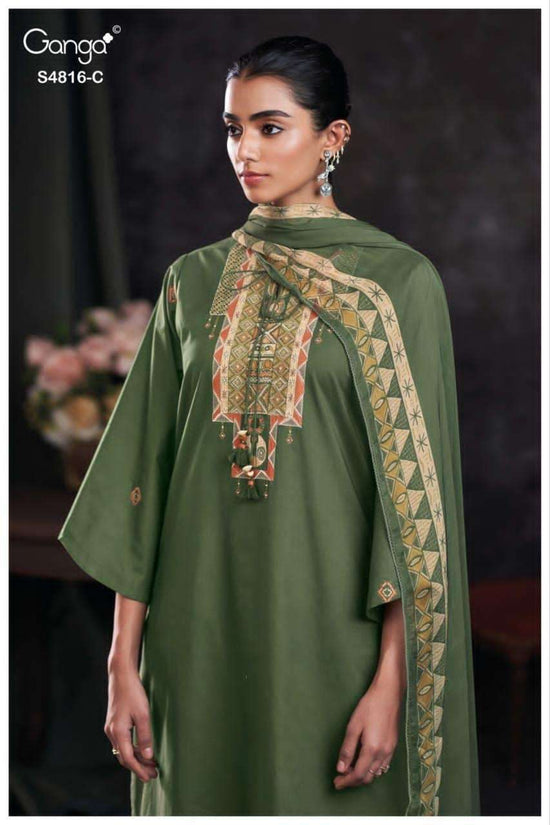 Ganga Fashion Sylvia 4816 Premium Cotton Dress Material - Amrah Wholesale