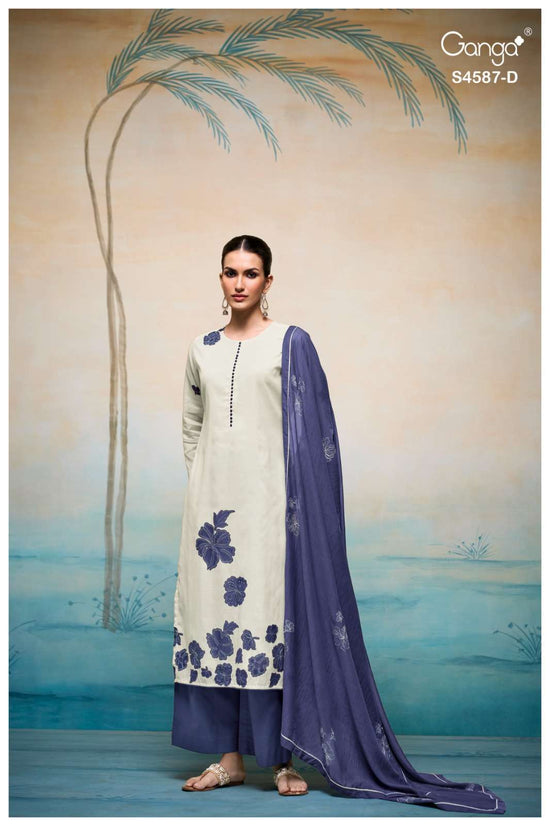 Ganga Fashion Sylvie 4587 Bemberg Dress Material - Amrah Wholesale