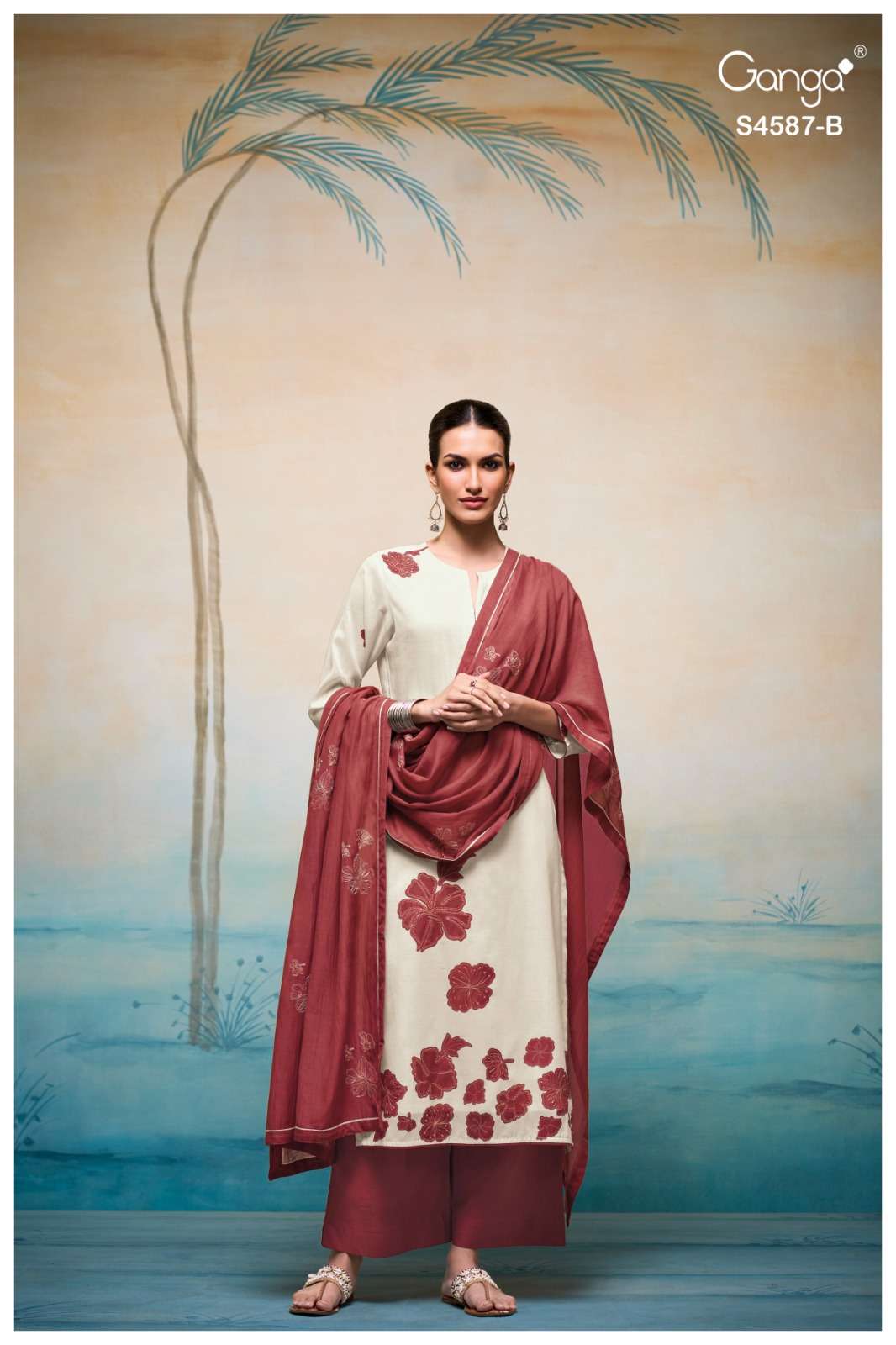 Ganga Fashion Sylvie 4587 Bemberg Dress Material - Amrah Wholesale