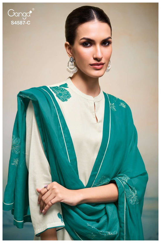 Ganga Fashion Sylvie 4587 Bemberg Dress Material - Amrah Wholesale