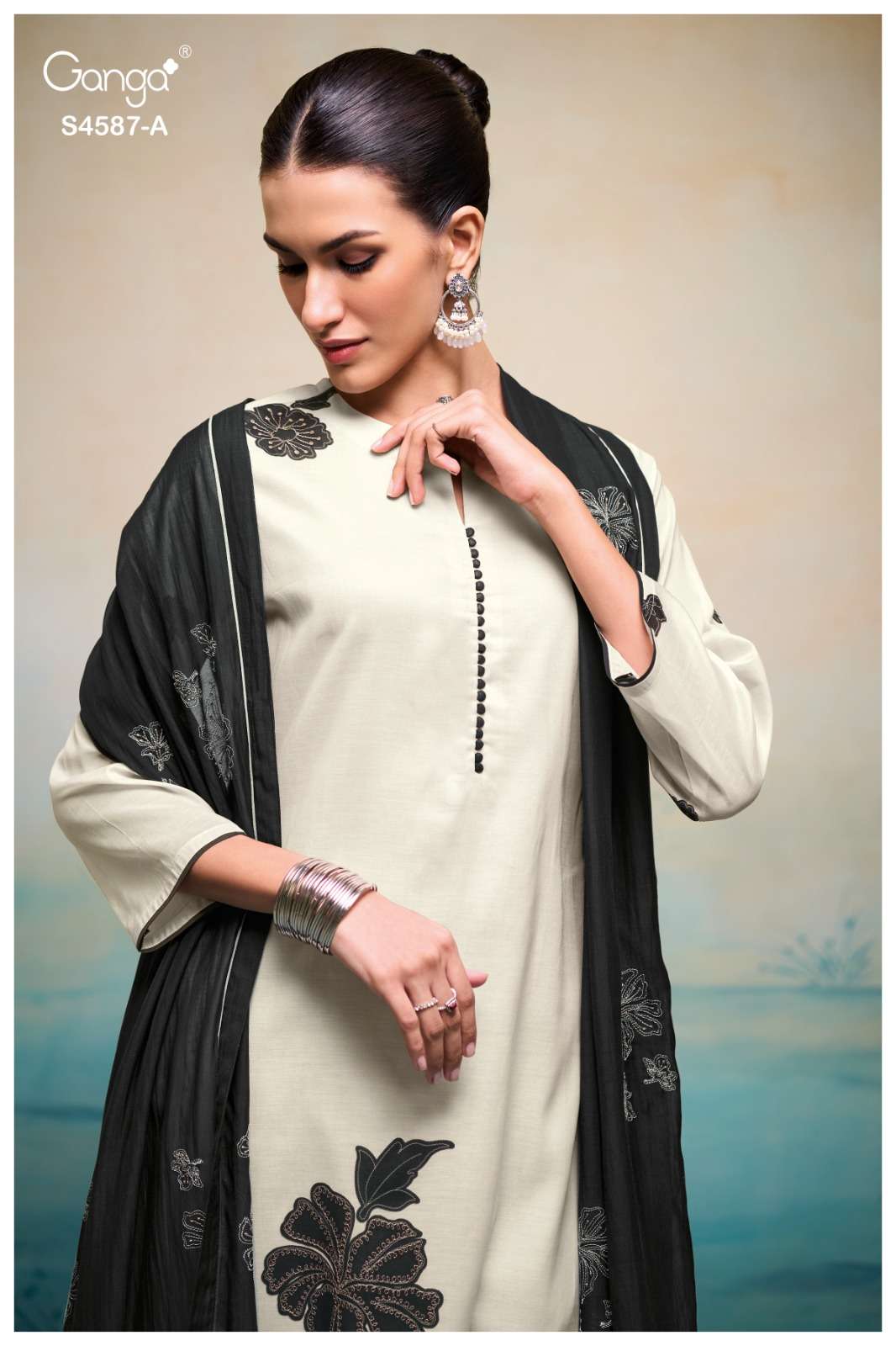Ganga Fashion Sylvie 4587 Bemberg Dress Material - Amrah Wholesale