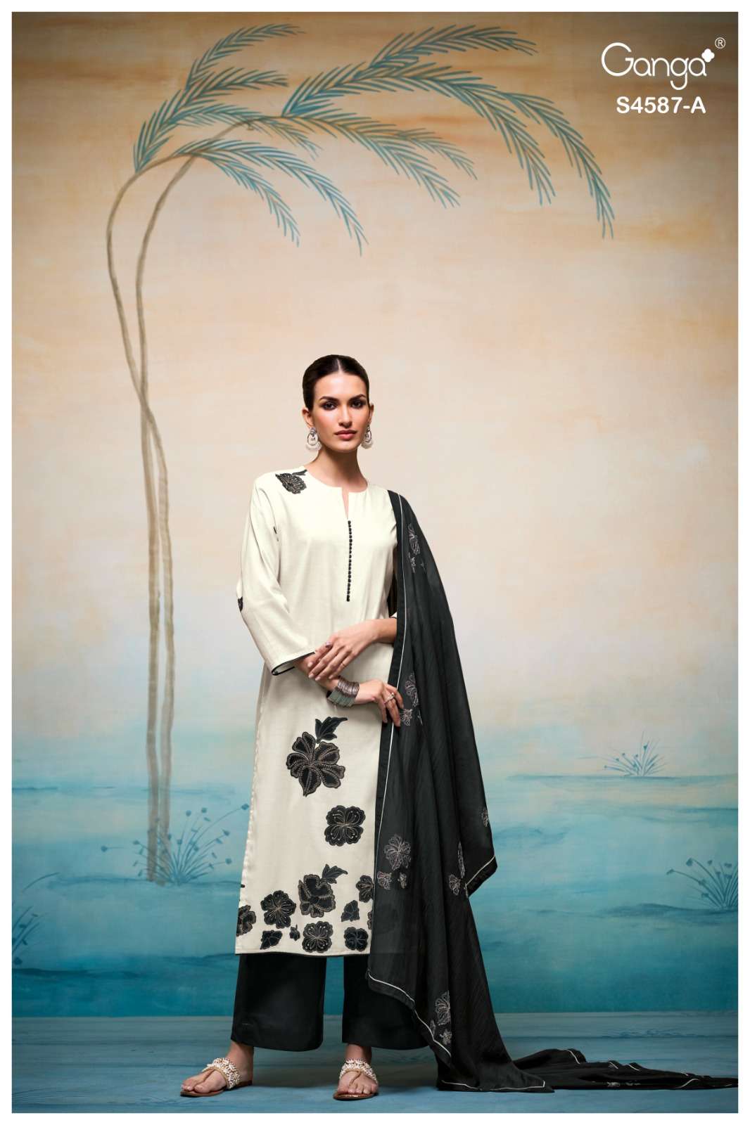 Ganga Fashion Sylvie 4587 Bemberg Dress Material - Amrah Wholesale