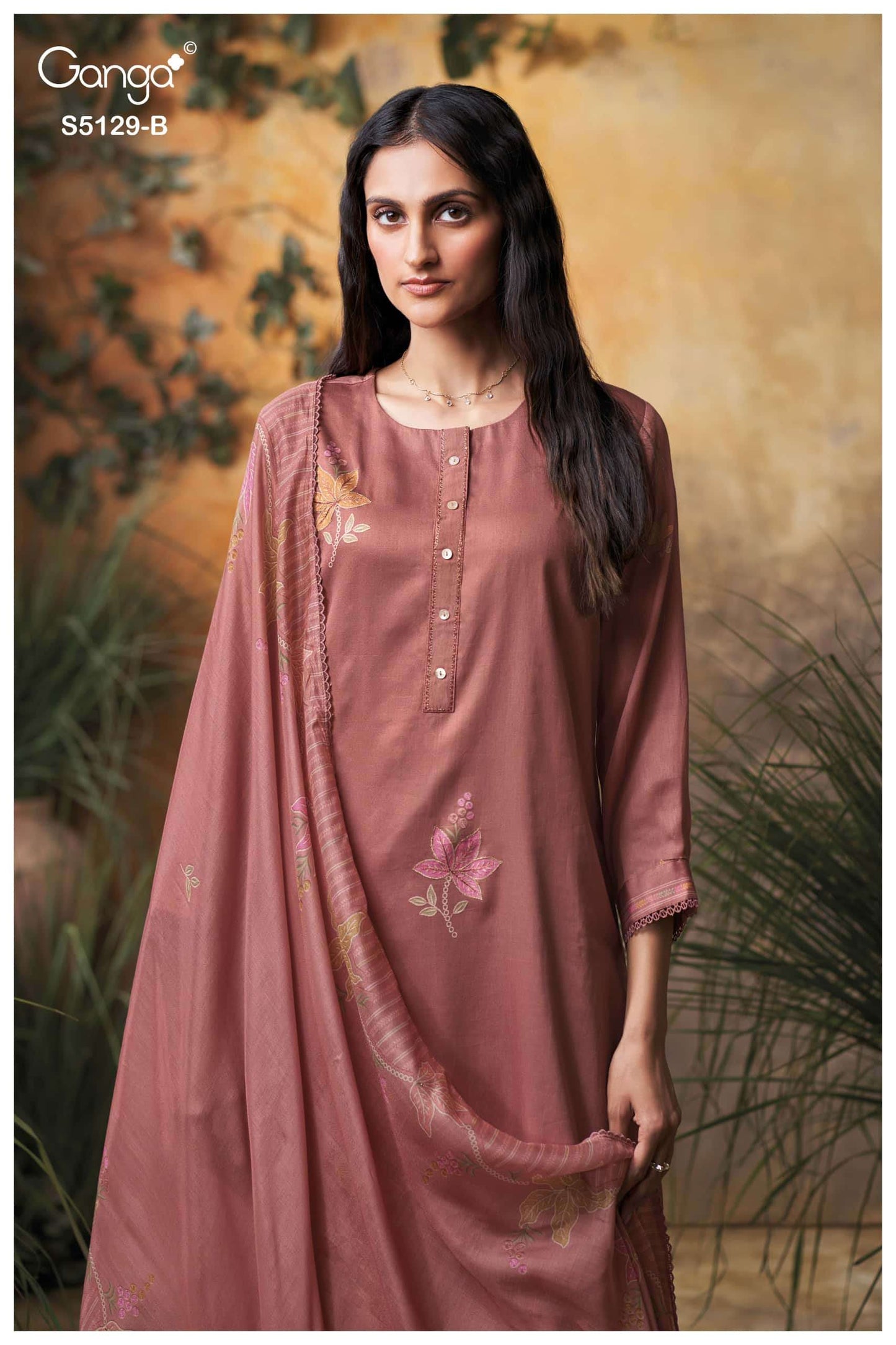 Ganga Fashion Tanisha 5129 Premium Cotton Satin Dress Material