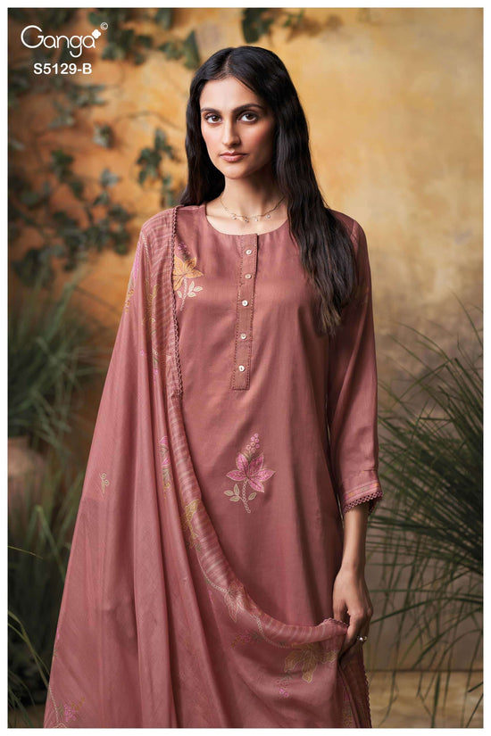 Ganga Fashion Tanisha 5129 Premium Cotton Satin Dress Material