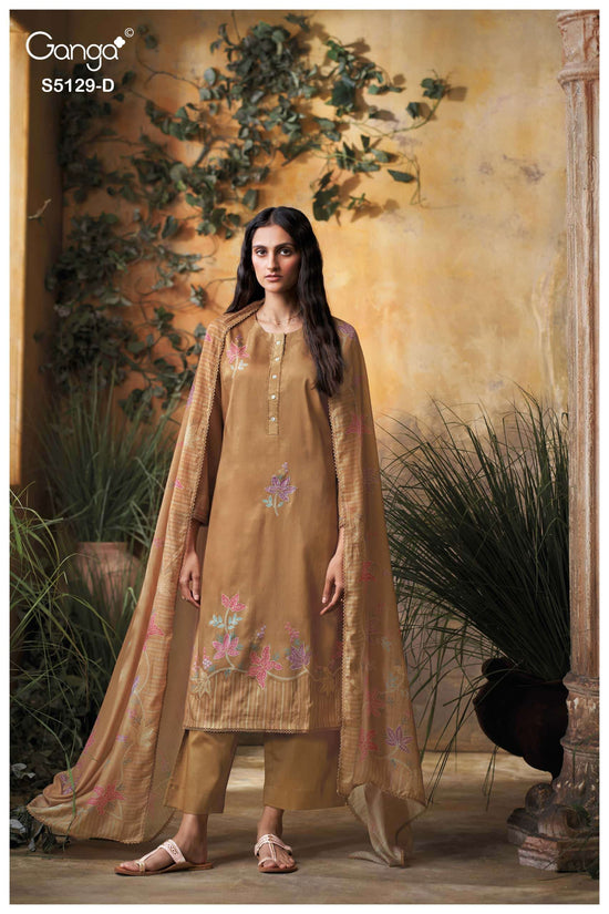 Ganga Fashion Tanisha 5129 Premium Cotton Satin Dress Material