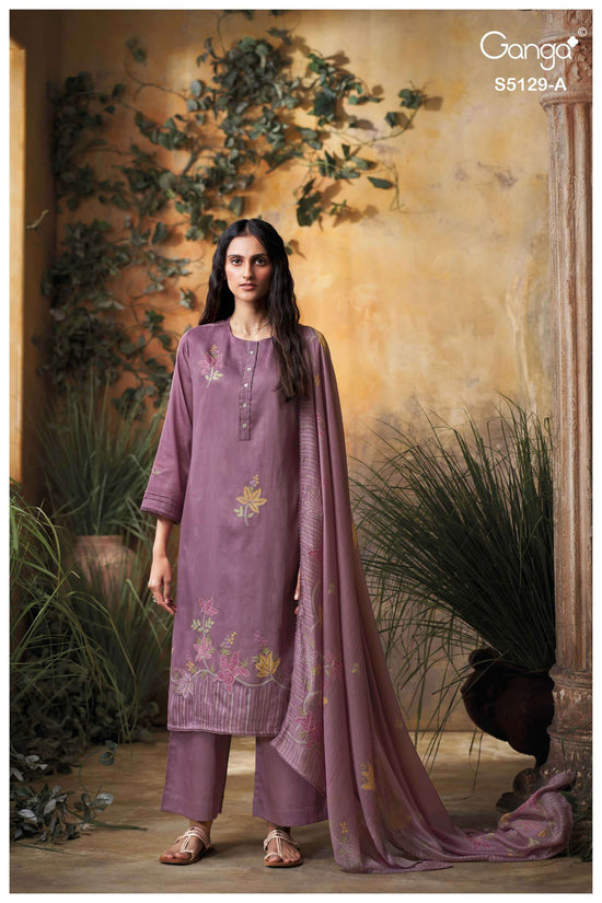 Ganga Fashion Tanisha 5129 Premium Cotton Satin Dress Material