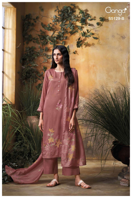 Ganga Fashion Tanisha 5129 Premium Cotton Satin Dress Material