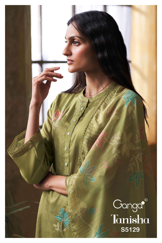 Ganga Fashion Tanisha 5129 Premium Cotton Satin Dress Material