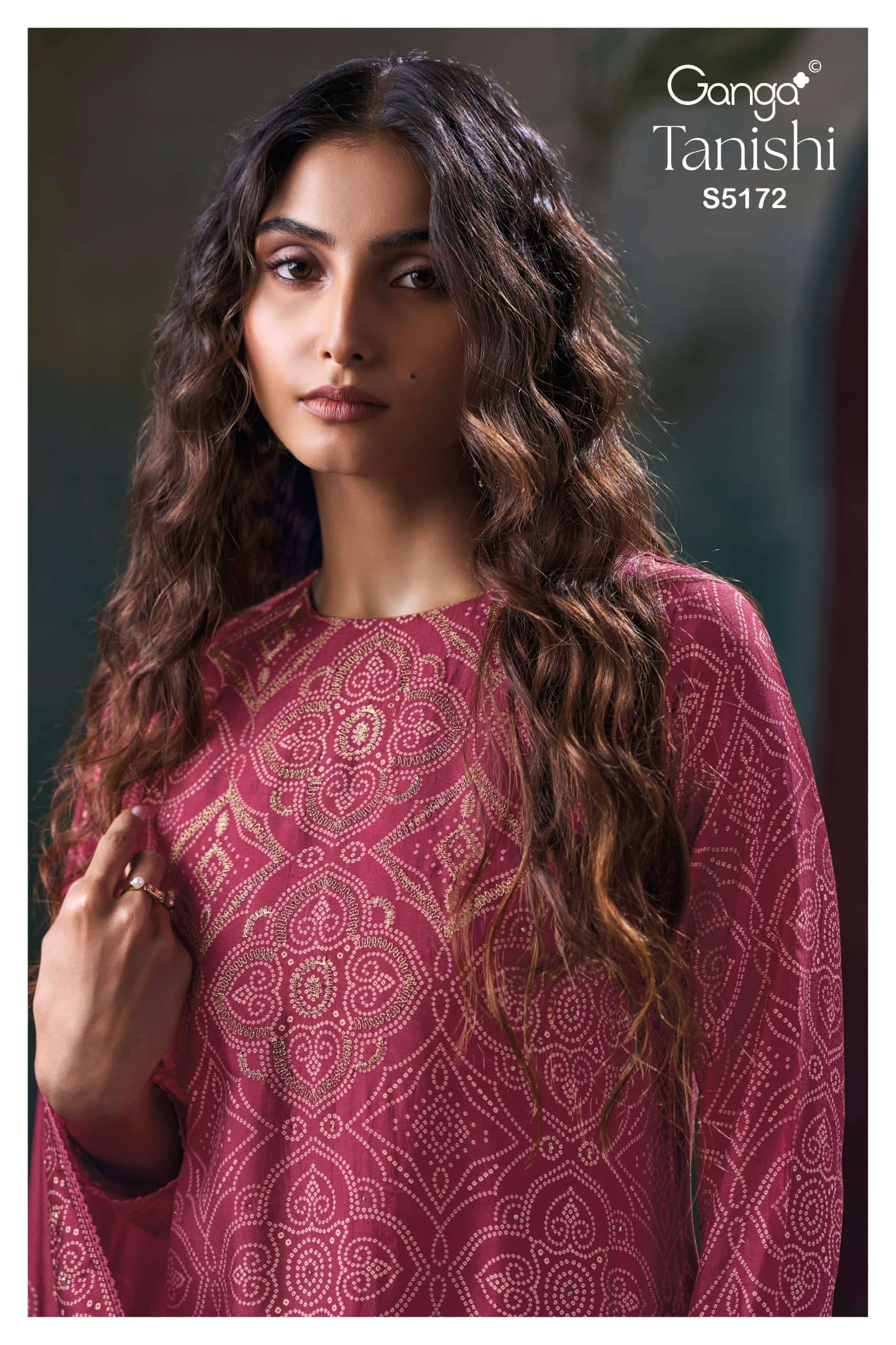 Ganga Fashion Tanishi 5172 Bemberg Russian Silk Dress Material