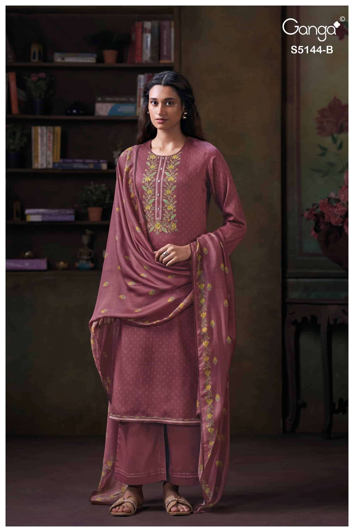 Ganga Fashion Terrie 5144 Cotton Satin Dress Material