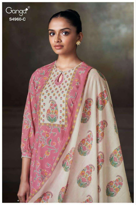 Ganga Fashion Tersia 4960 Premium Cotton Dress Material - Amrah Wholesale