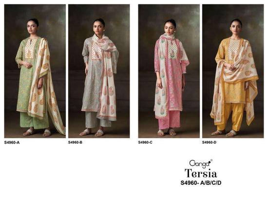 Ganga Fashion Tersia 4960 Premium Cotton Dress Material - Amrah Wholesale