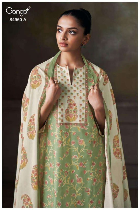 Ganga Fashion Tersia 4960 Premium Cotton Dress Material - Amrah Wholesale