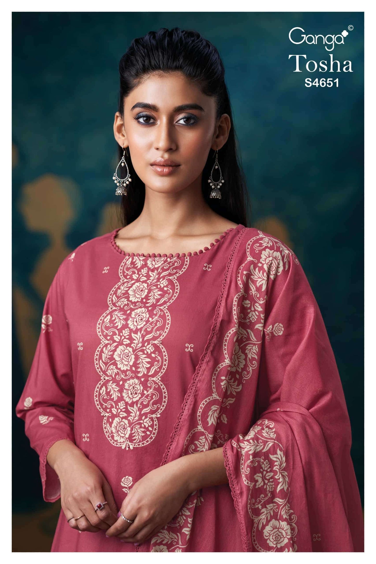 Ganga Fashion Tosha 4651 Cotton Printed Dress Material Wholesale - Amrah Wholesale