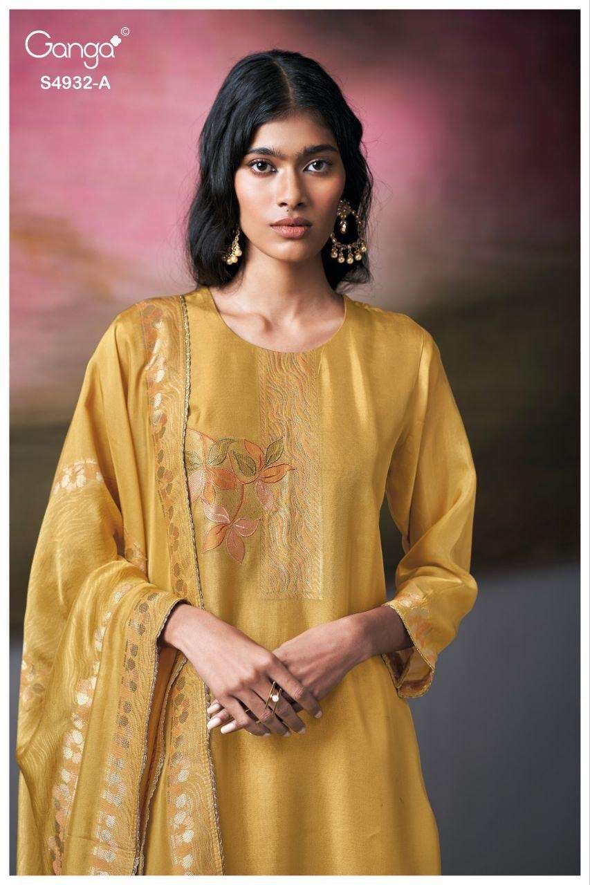 Ganga Fashion Toshika 4932 Pure Viscose Woven Silk Jacquard Pakistani Suit - Amrah Wholesale
