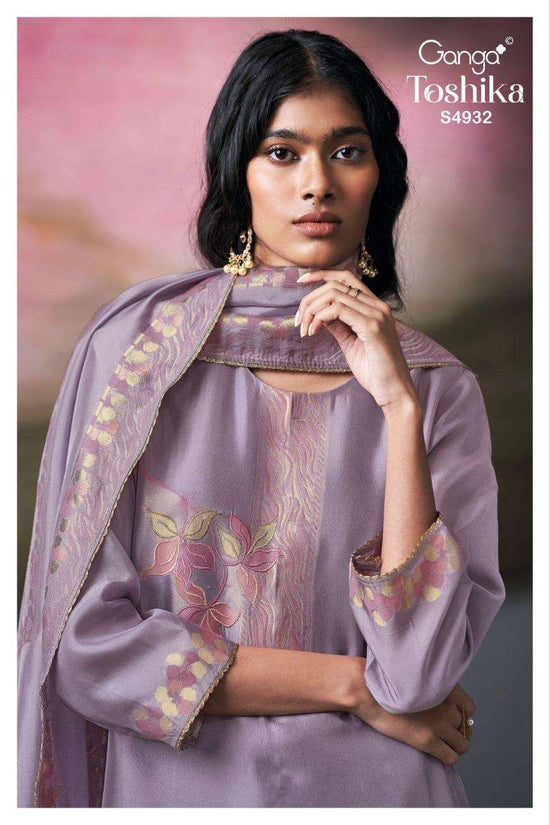 Ganga Fashion Toshika 4932 Pure Viscose Woven Silk Jacquard Pakistani Suit - Amrah Wholesale